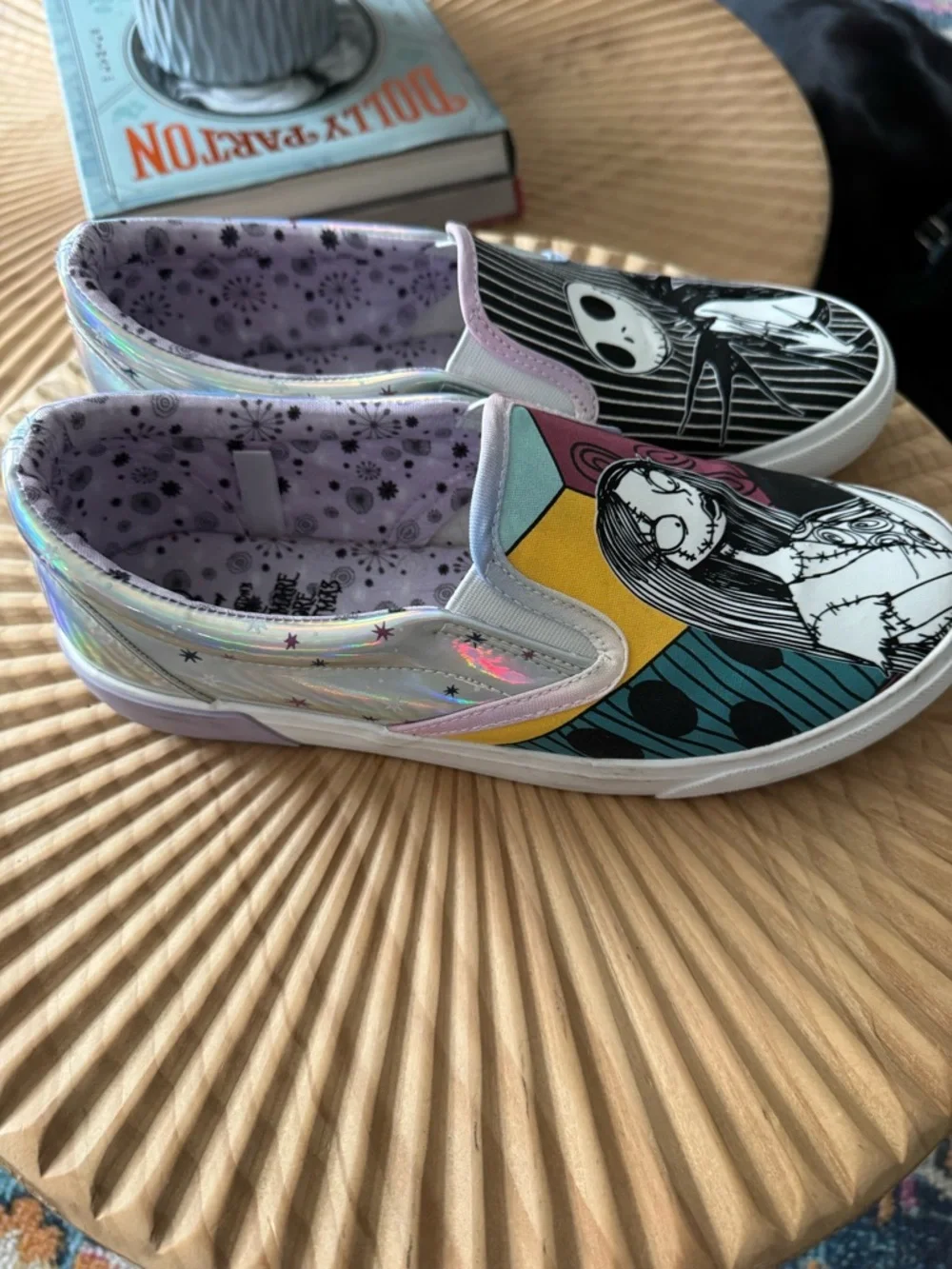 Disney Nightmare Before Christmas Low Top Slip-On Sneakers Size 8